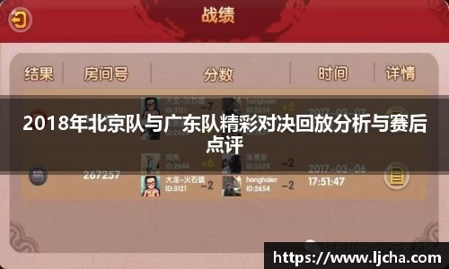 2018年北京队与广东队精彩对决回放分析与赛后点评